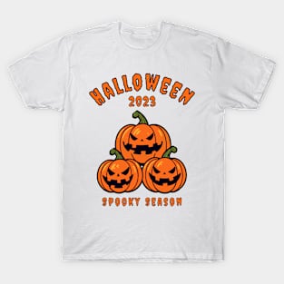 Halloween 2023 Spooky Season Pumpkin Jack O Lantern Festive Design T-Shirt